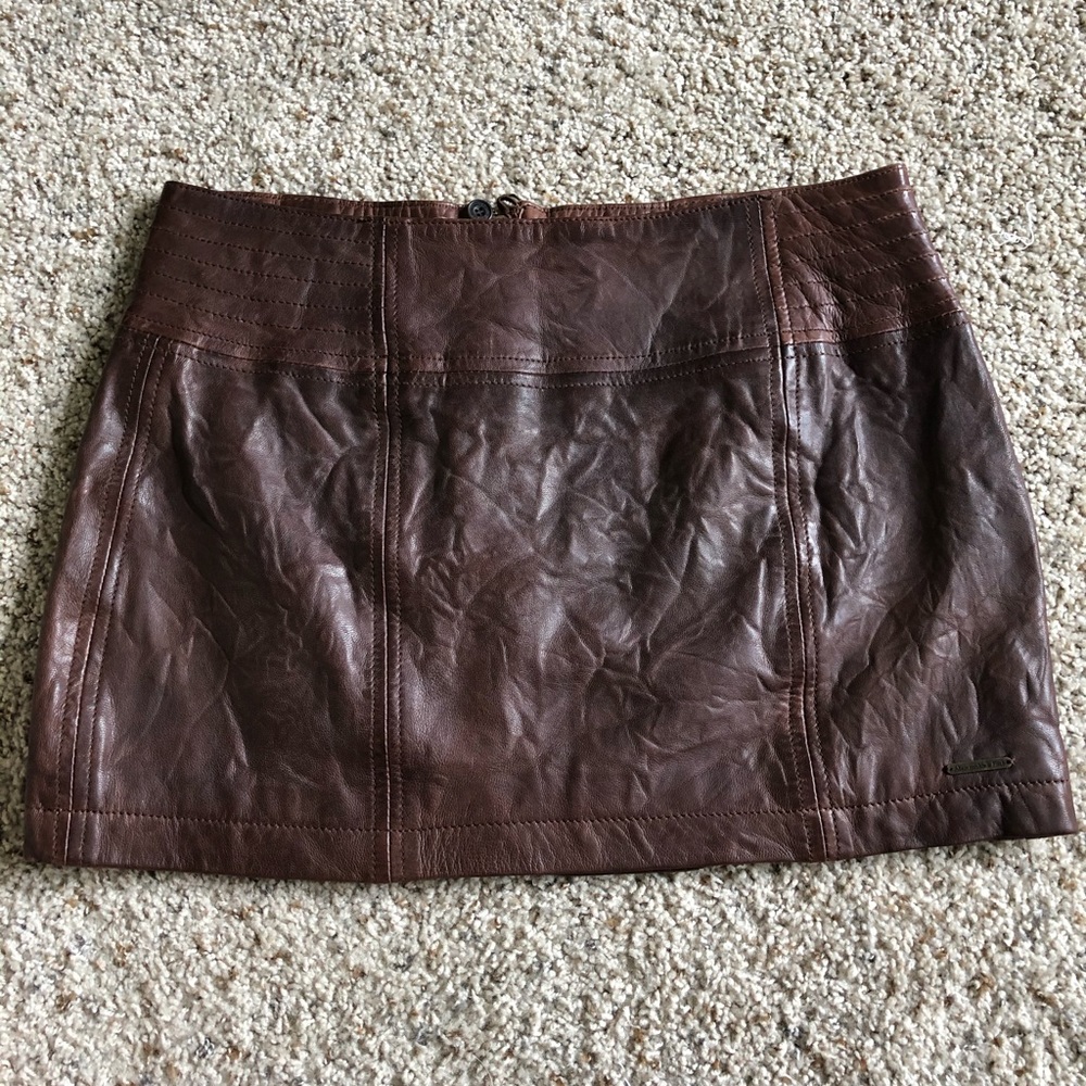 Abercrombie leather skirt